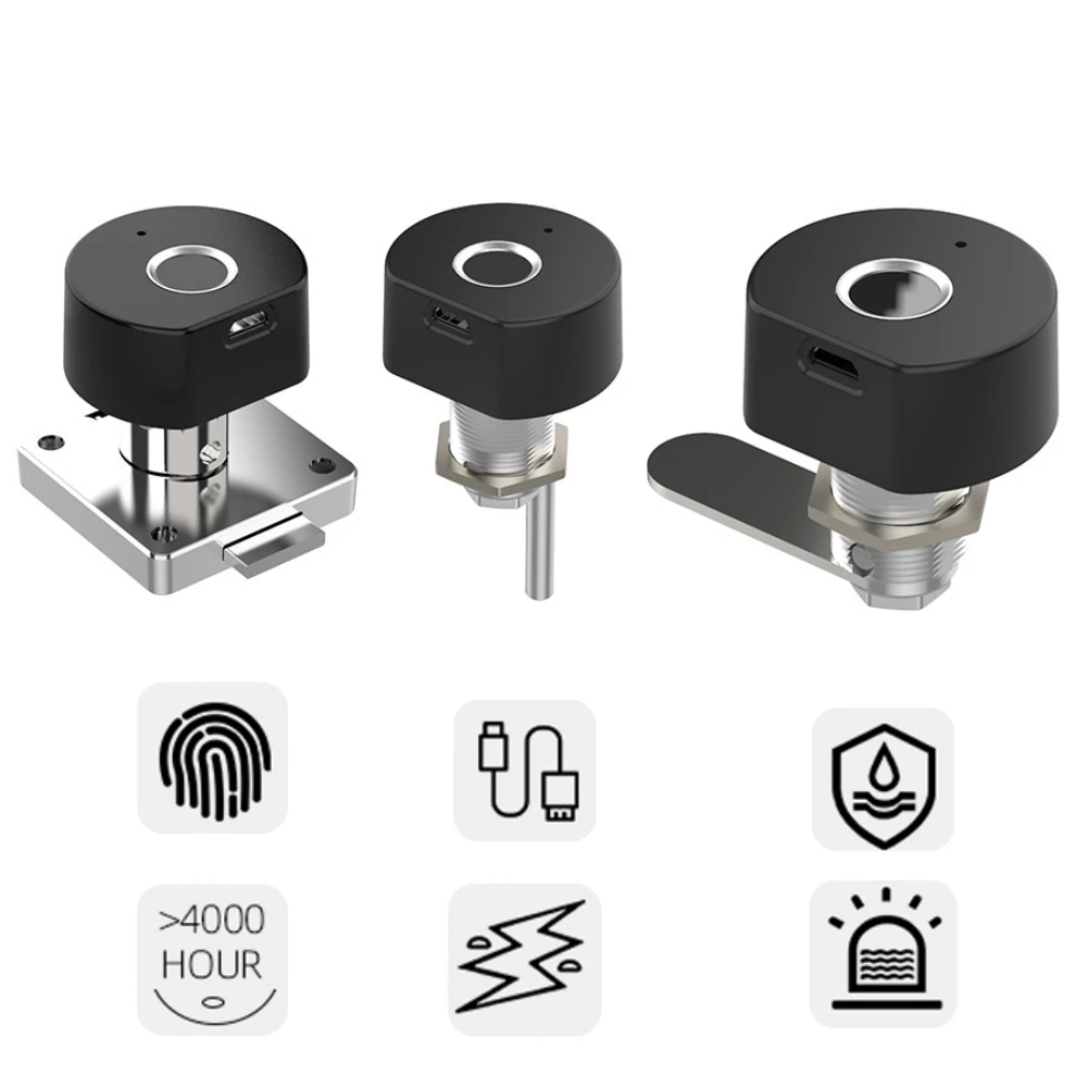 

Digital Smart Lock Low Power Consumption Biometric Electronic Door Lock with Tricolor Lamp for Office Household for Protection
