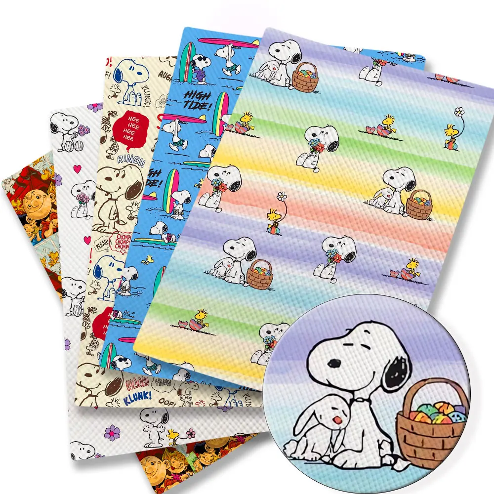 

Листы из синтетической кожи с мультяшным принтом, 20*140 см