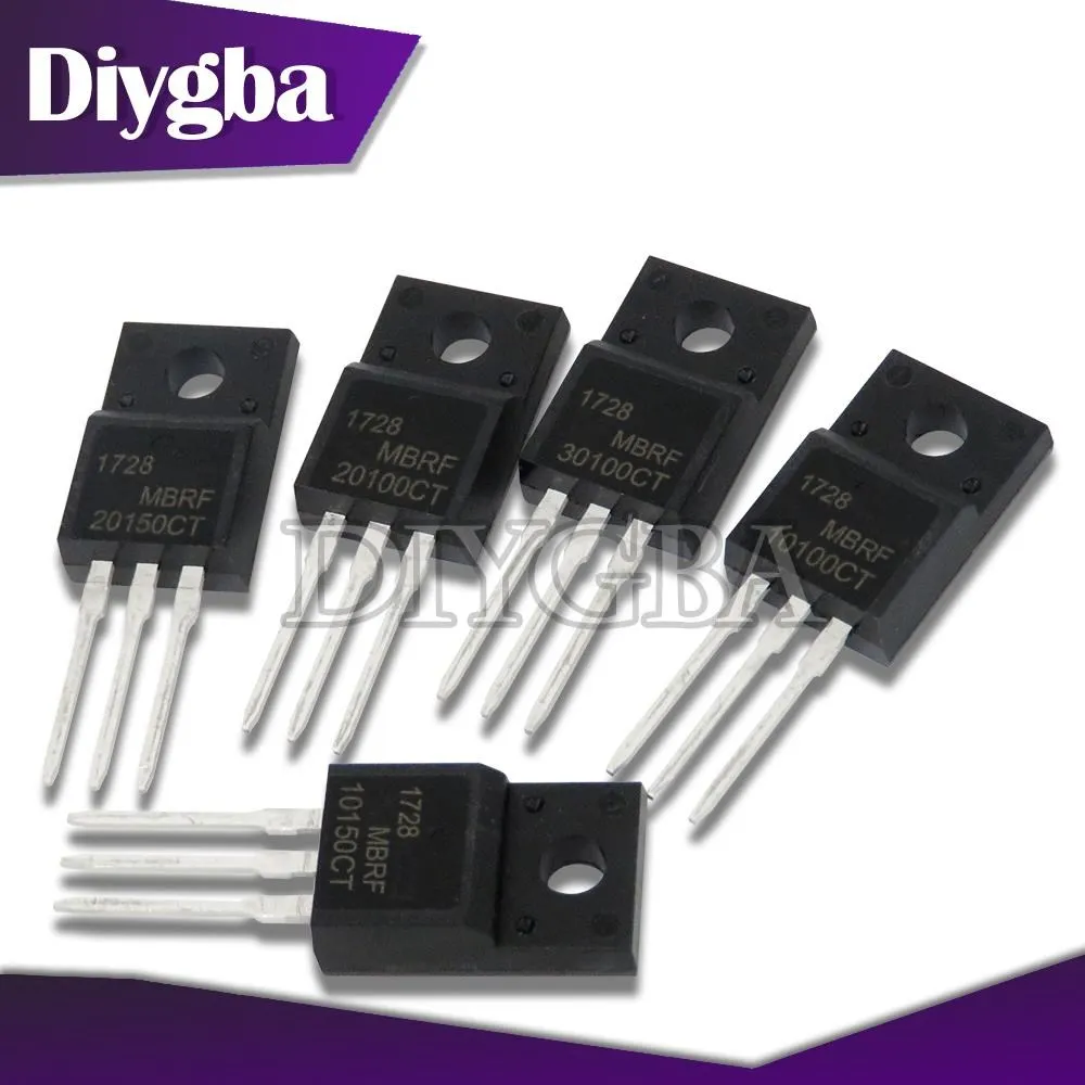 10 шт. MBRF20200CT TO-220F MBRF20200 MBRF10100CT MBRF10150CT MBRF10200CT MBRF20100CT MBRF20150CT MBRF30100CT MBRF2060CT - купить по