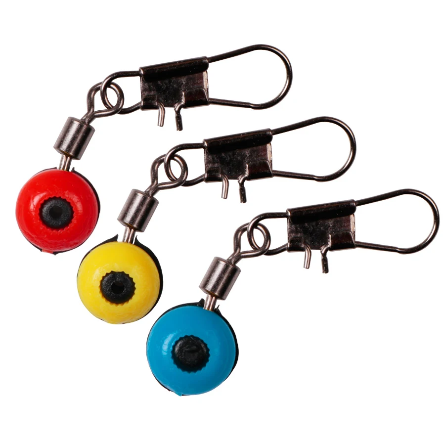 

Fishing Snap Swivels Barrel Swivel with Snap, Freshwater Fishing Tackles, Safety Interlock Snaps, Red, Yellow, Blue, 100 Pack