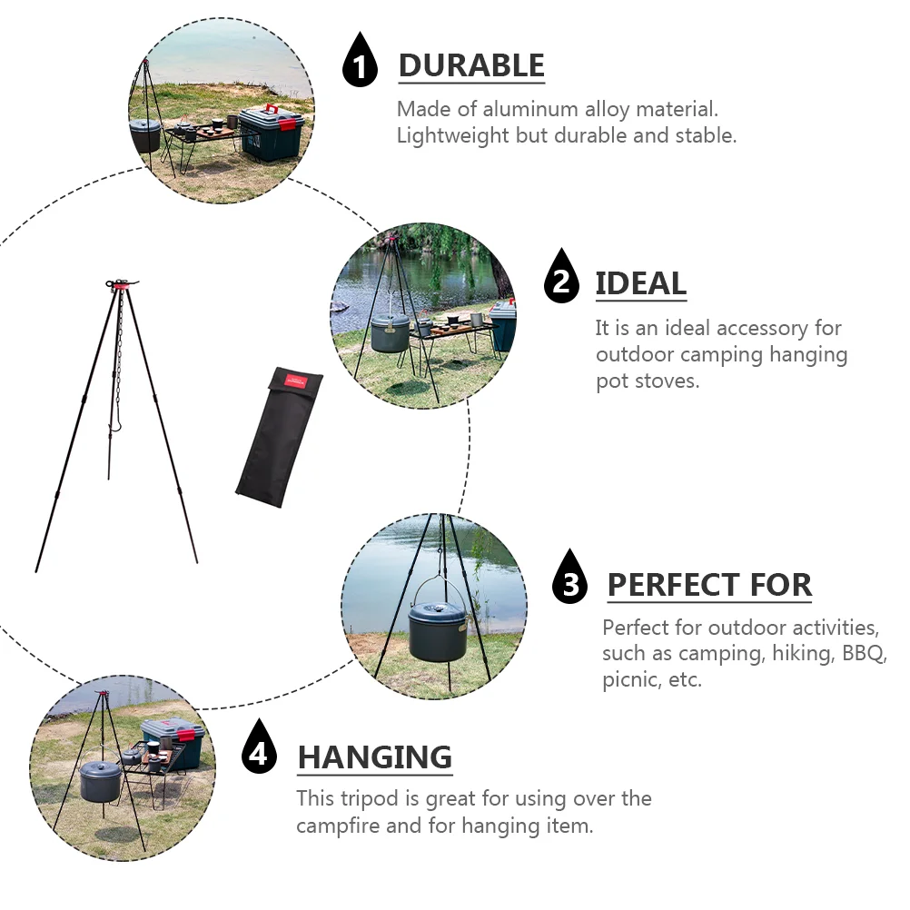 Штатив для костра вешалки одежды подставка приготовления пищи кронштейн горшка