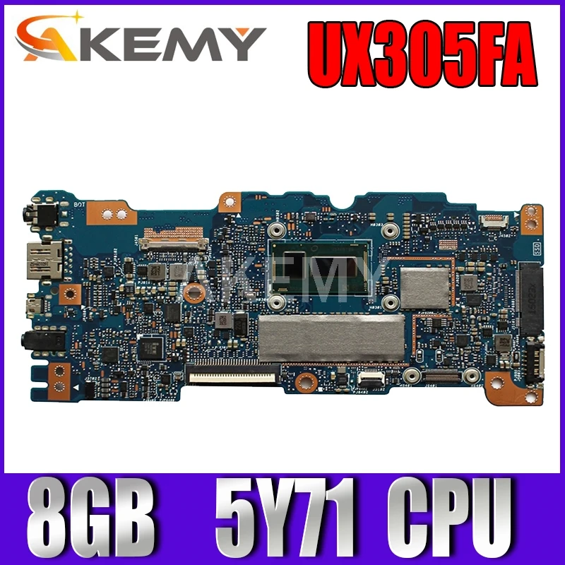 

Оригинальная материнская плата UX305FA для ноутбука Asus UX305FA UX305F UX305 материнская плата с процессором BDWY 5Y71 протестирована на 8 Гб