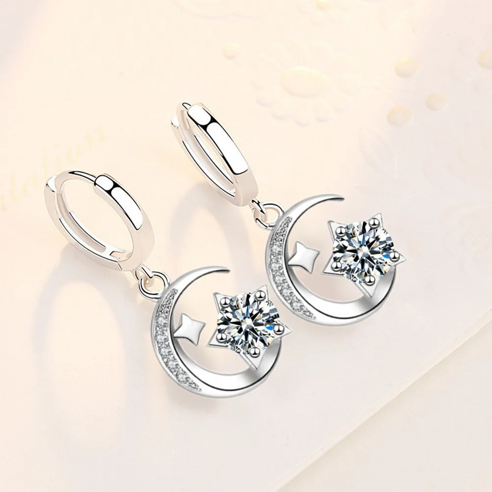 

Женские серьги из серебра 925 пробы, с фианитом