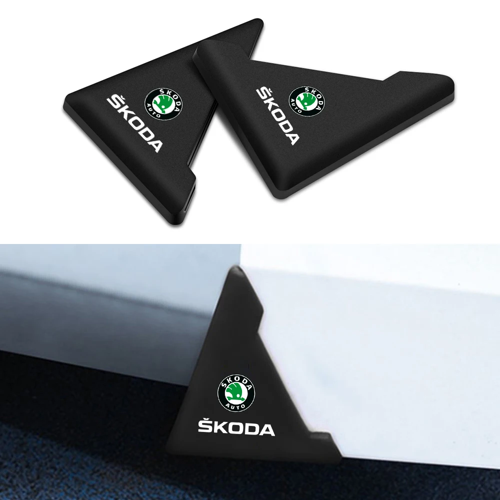 

2pcs Silicone Car Door Corner Cover Anti-Scratch Crash Protection For Skoda octavia 3 2 fabia kodiaq VRS Yeti Superb Kamiq Rapid