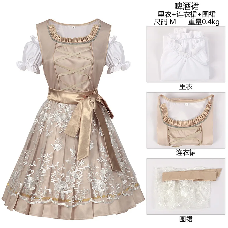 Женское средневековое платье немецкое для косплея на Октоберфест