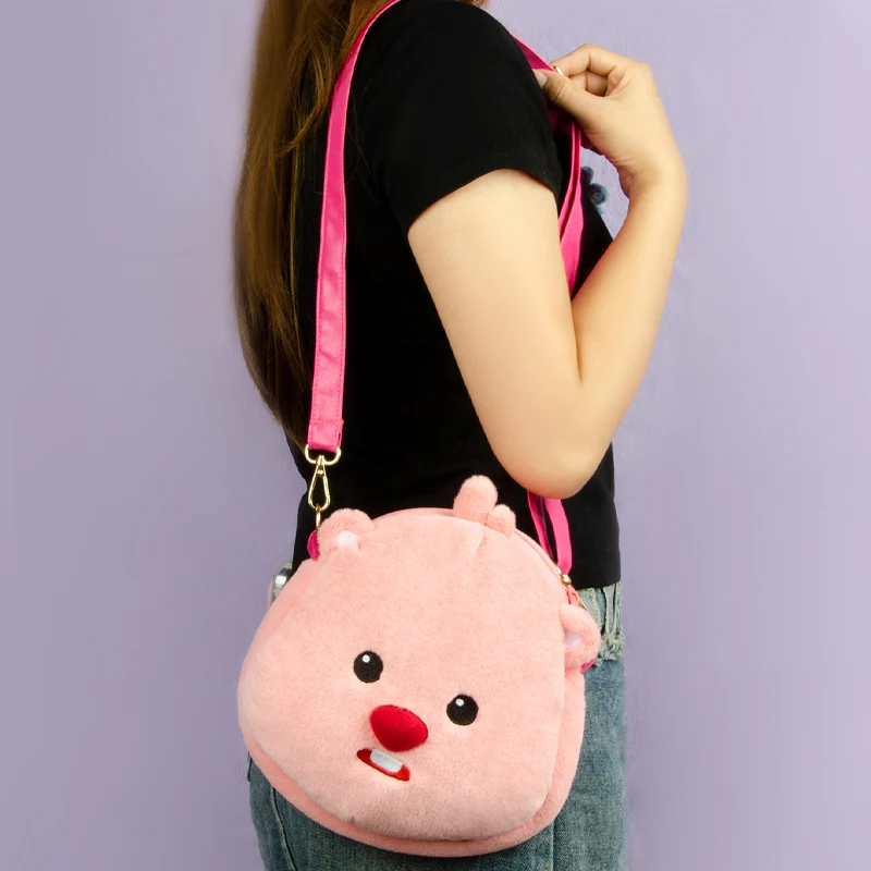 

Kawaii Loopy Plush Doll Crossbody Bag Cute Cartoon Shoulder Bag Plush Storage Bag Gift for Friends