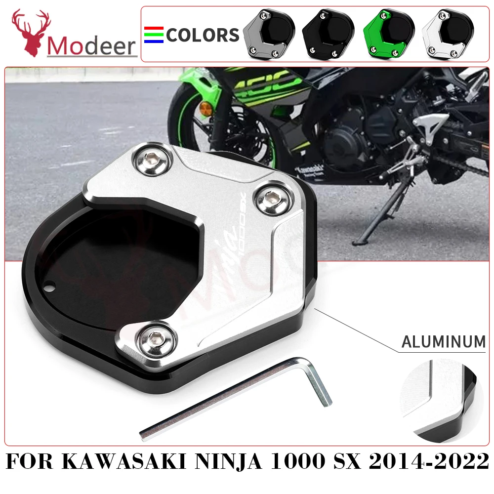 

Motorcycle Side Support Enlarged Block Parking Aid Kick Stand Pad Accessories For Kawasaki NINJA 1000 SX Ninja1000 sx 2014-2022