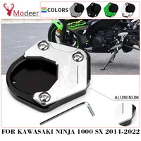 motorcycle side support enlarged block parking aid kick stand pad accessories for kawasaki ninja 1000 sx ninja1000 sx 2014 2022