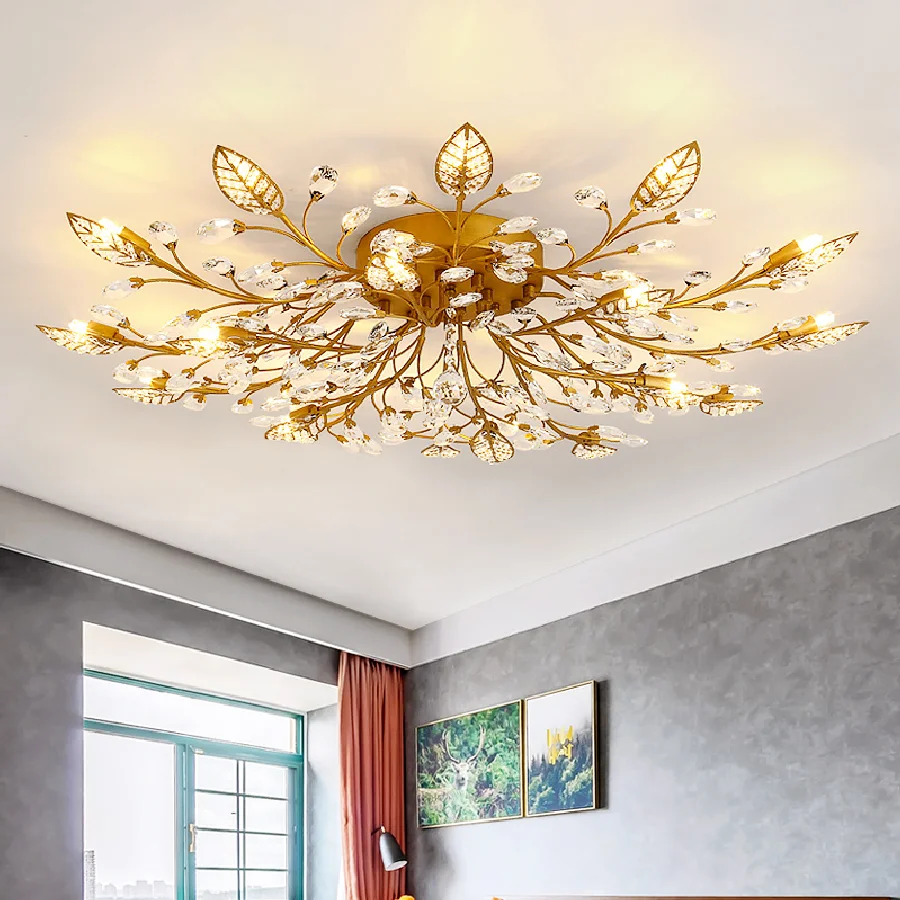 

Modern LED Lusters Crystal Chandelier Indoor Lighting Ceiling Chandeliers Cristal For Living Room Bedroom Kitchen Fixture Lights