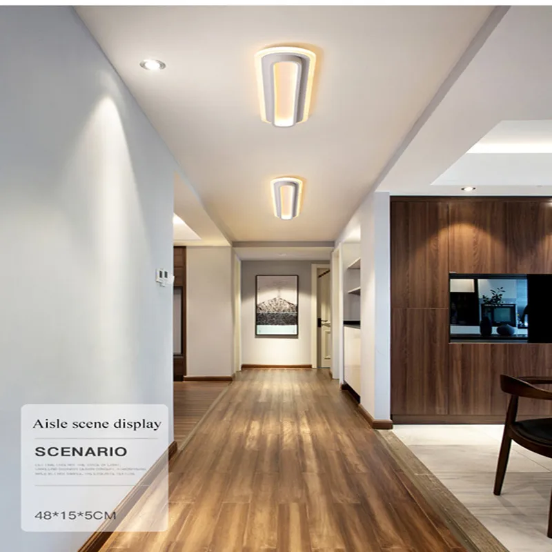 Продажа Светодиодный потолочный светильник с поверхностным креплением, лампа белого и черного цвета для гостиной, спальни, кабинета, коридора, осве...