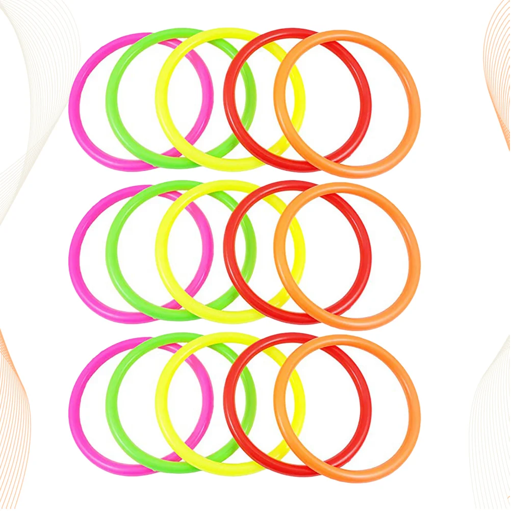 

15 Pcs Outdoor Toys Solid Ring Game Throwing Games Props Rings for Kids Dedicated Child