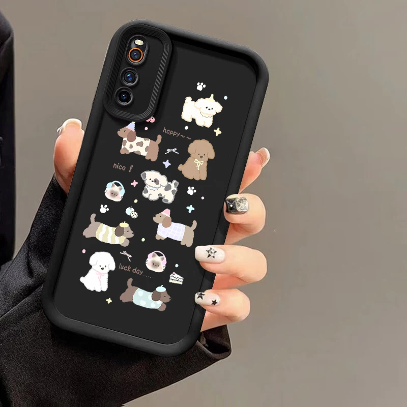 Модный Мягкий клетчатый рисунок щенка и мишки для VIVO Y35m Y78 Plus Y78m Y77 Y77e Y73t Y11 Y35 Y76s t1