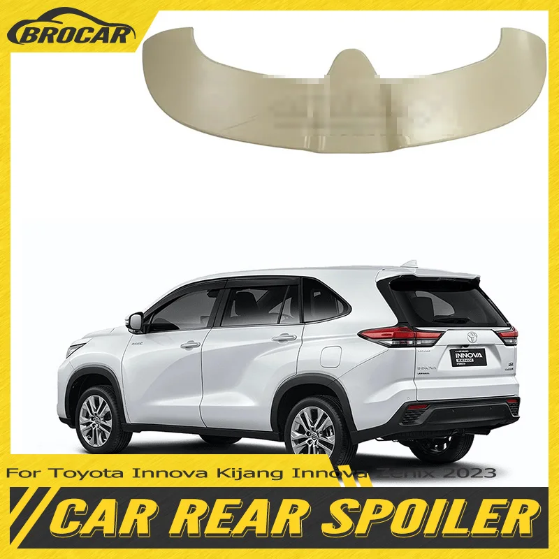 

For Toyota Innova Kijang Inova Zenix spolier 2022 2023 ABS Plastic Carbon Fiber Car Rear Roof Spoiler Boot Wing Spoiler tuning