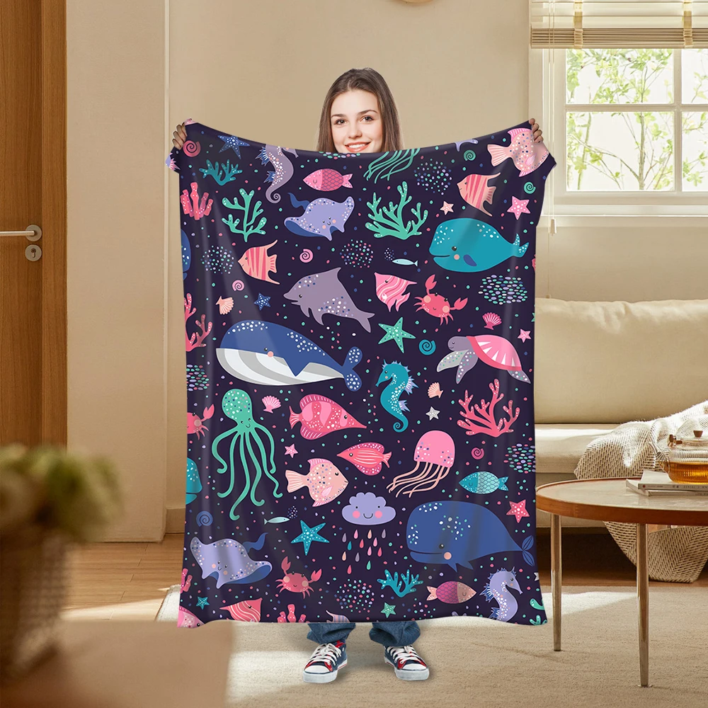 Теплый осенне-зимний флисовый плед Pea YanYangTian утолщенный чехол для сна мультяшное