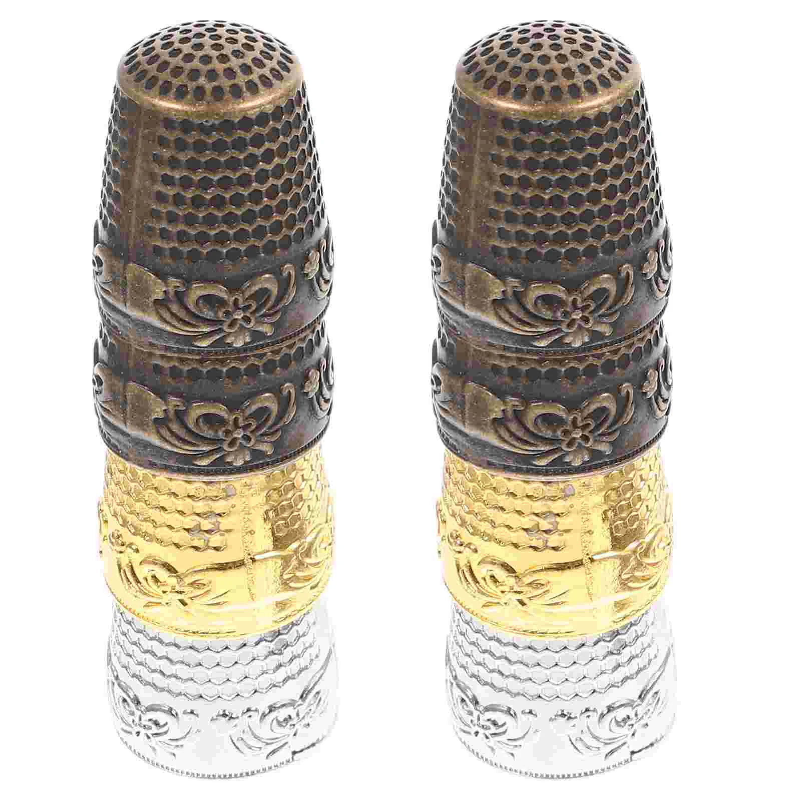 

8Pcs Thimble Fingertip Sewing Sewing Thimble Convenient Sewing Protector Copper Finger Thimble for Home Thimble