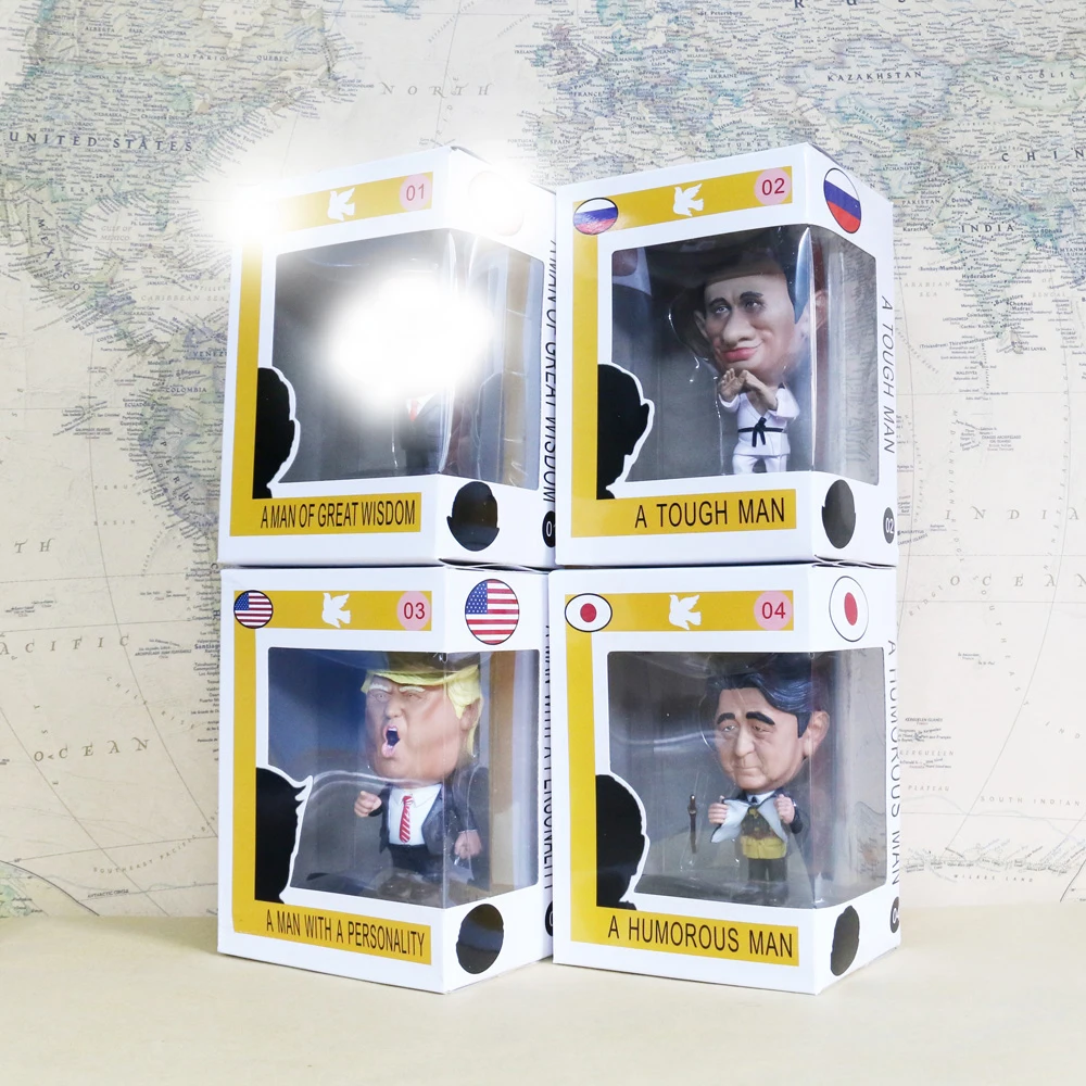 

Популярная статуя известных людей, президент России, Путин, США, Америка, Дональд Трамп, Япония, Абэ, Синдзо, китайский Председатель, Виниловая фигурка, модель игрушек