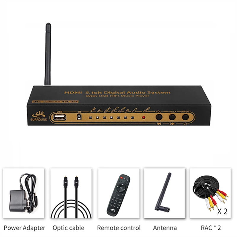 Преобразователь Аудио HDMI 5 1 декодер DAC DTS AC3 FLAC PCUSB APE 4K * 2K экстрактор в сплиттер