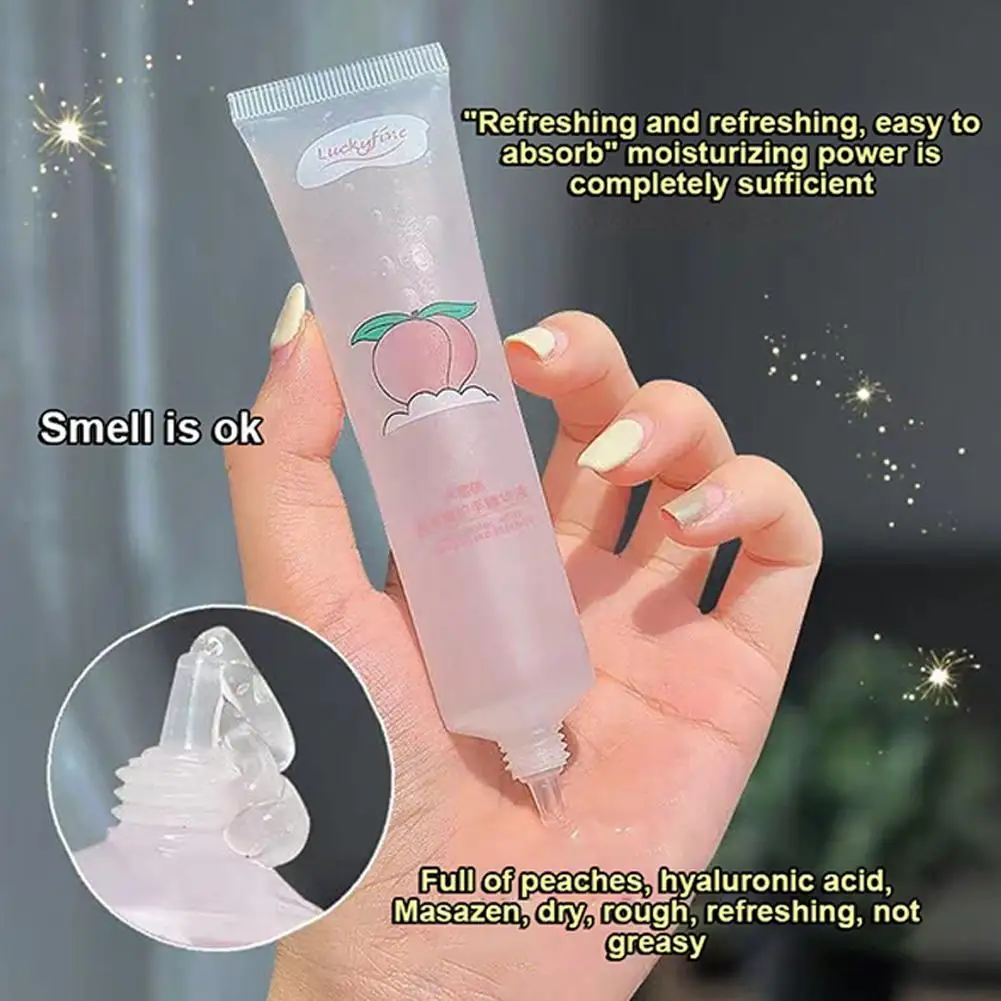 

Hyaluronic Acid Hand Care Essence Soothing Moisturizing Not Sticky Hand Serum Peach Scent Whitening Brightening Hydrating