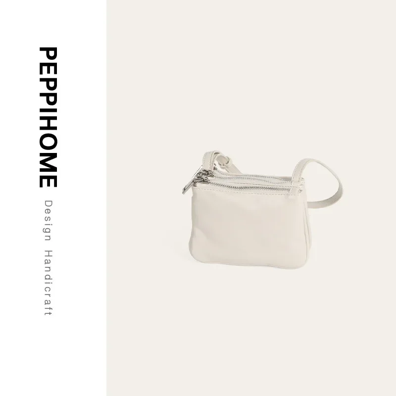 Peppihome Мини-сумка на одно плечо Универсальная мягкая кожаная трехслойная сумка