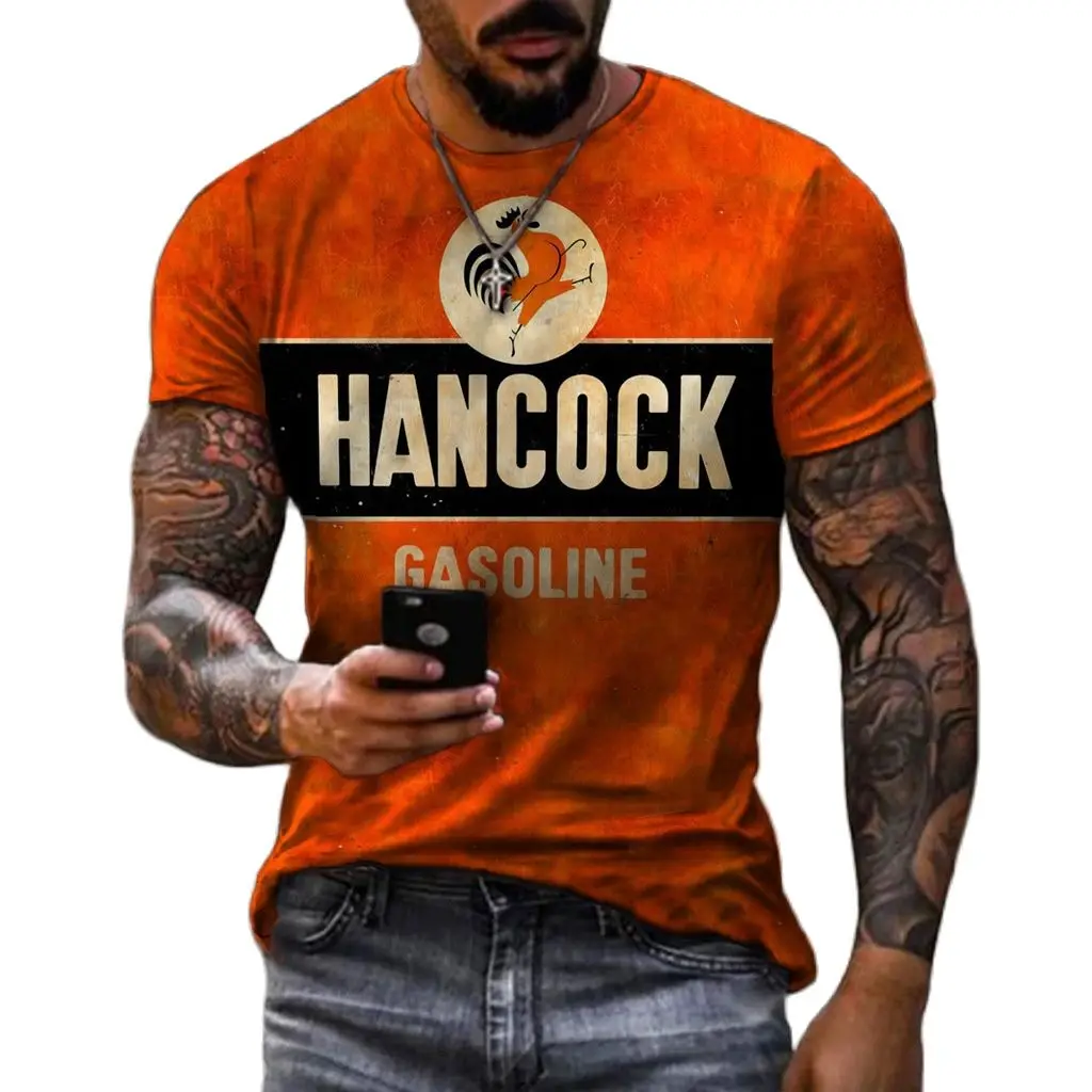 

Summer Men Trend T Shirt Oversized Fashion Short Sleeve Tshirt Casual Loose Clothes Vintage Top Streetwear Retro Style T-shirt