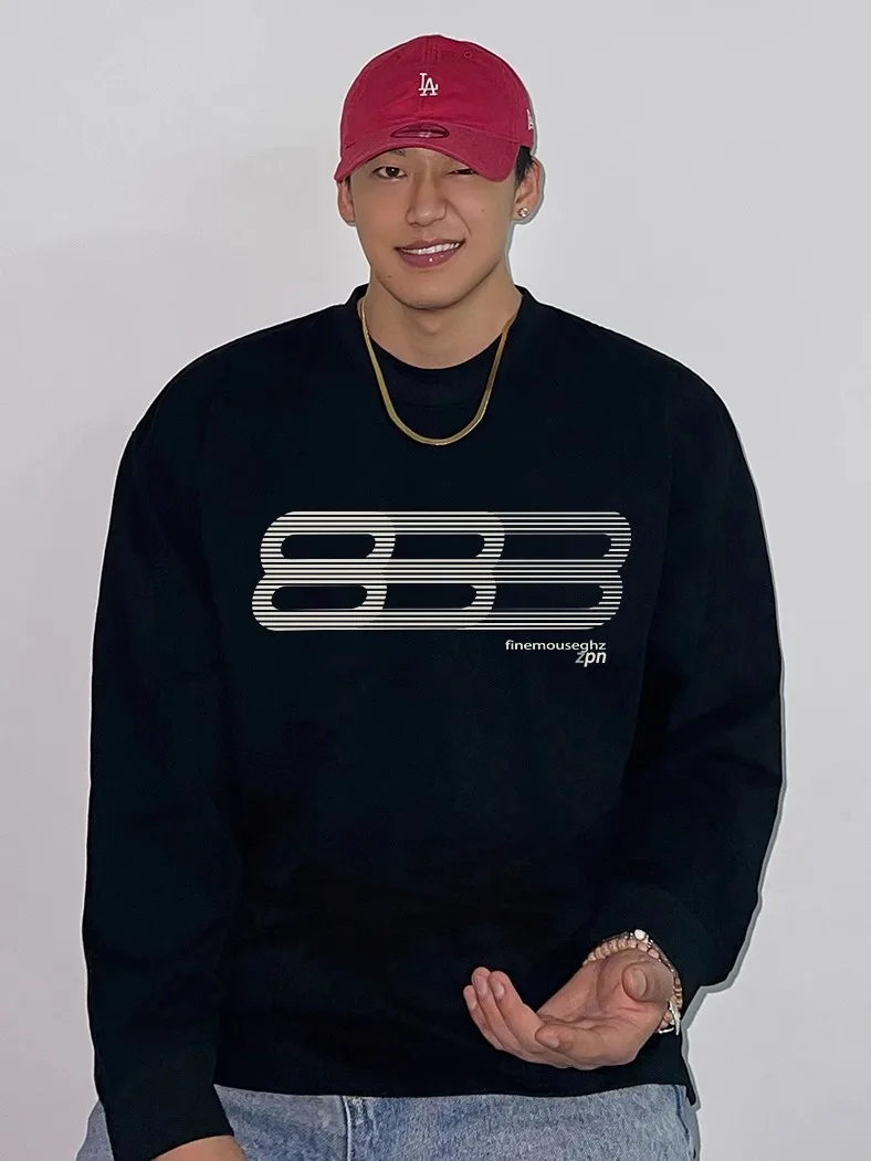 Hip Trendy Brand American Long sleeves Shirt Men Autumn 2024 New Print Plus size Loose Heavy Cotton Top