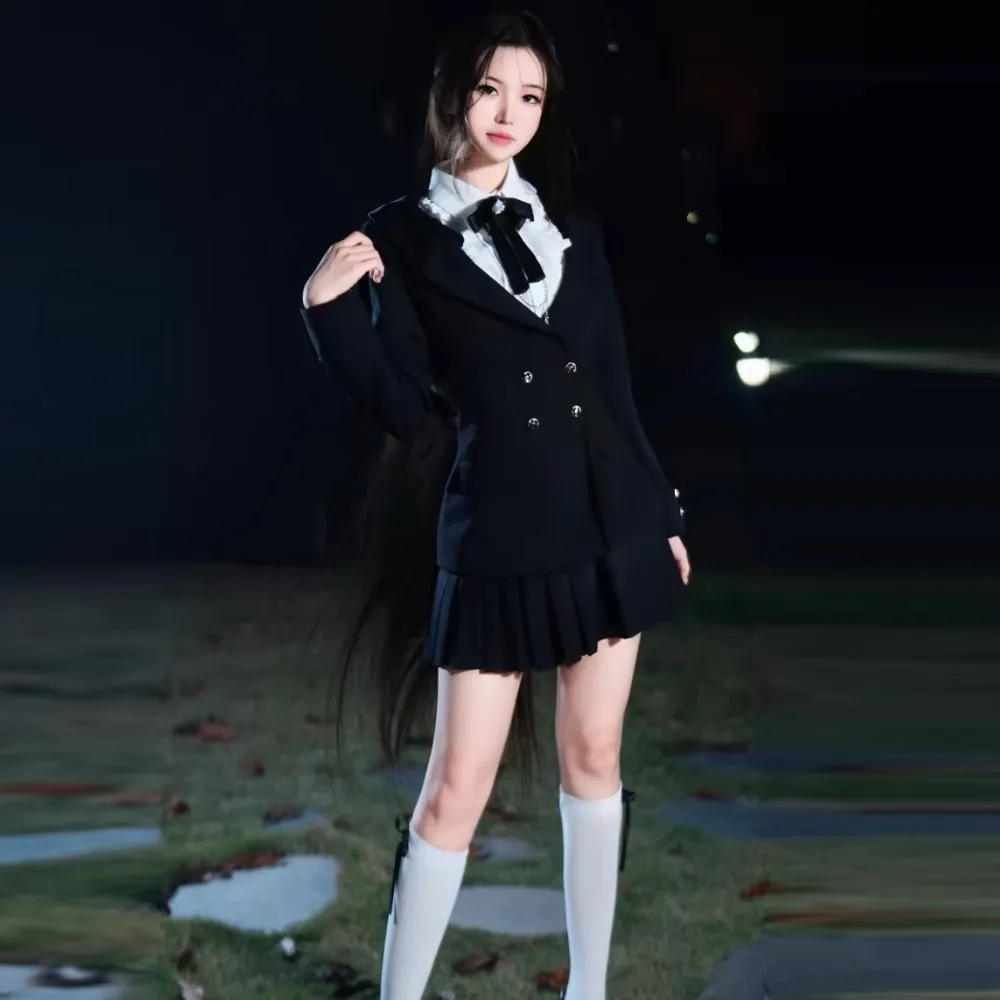 Фото Игра MC Love And DeepSpace Player Косплей Mc Outfit Костюм парик Qimeng Черный костюм Хэллоуин Вечеринка Пара для женщин №4