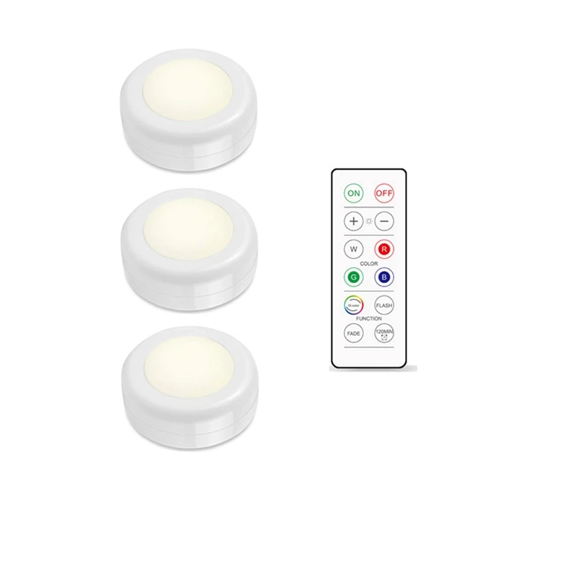 

16 Color LED Cabinet Lamp RGB Atmosphere Lights Dimmable Bedroom Closets Stairs Lighting Remote Controller Night Light