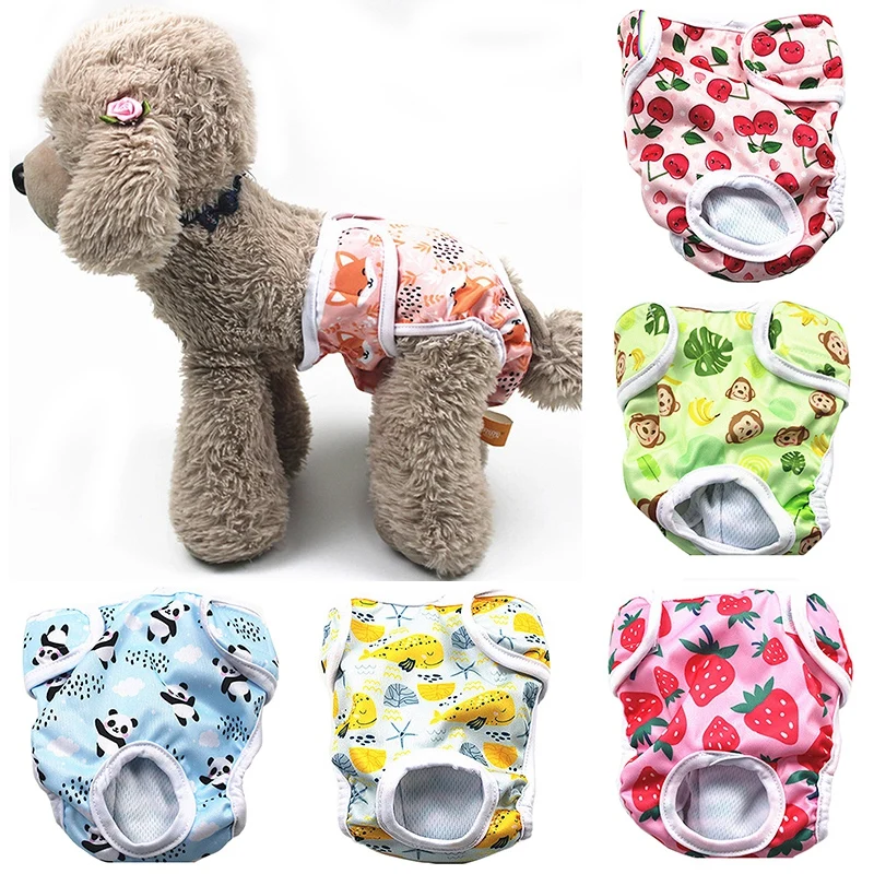 

Dog Dog Diper Women's Washable Panties Underwear Puppy Physiological Pet Dog Female Shorts Clothes Cat Pant Panties Diapers
