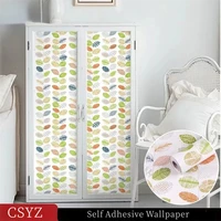 self adhesive contact paper leaves peel and stick vinyl wallpaper removable multi color wallpapers for bedroom walls home decor