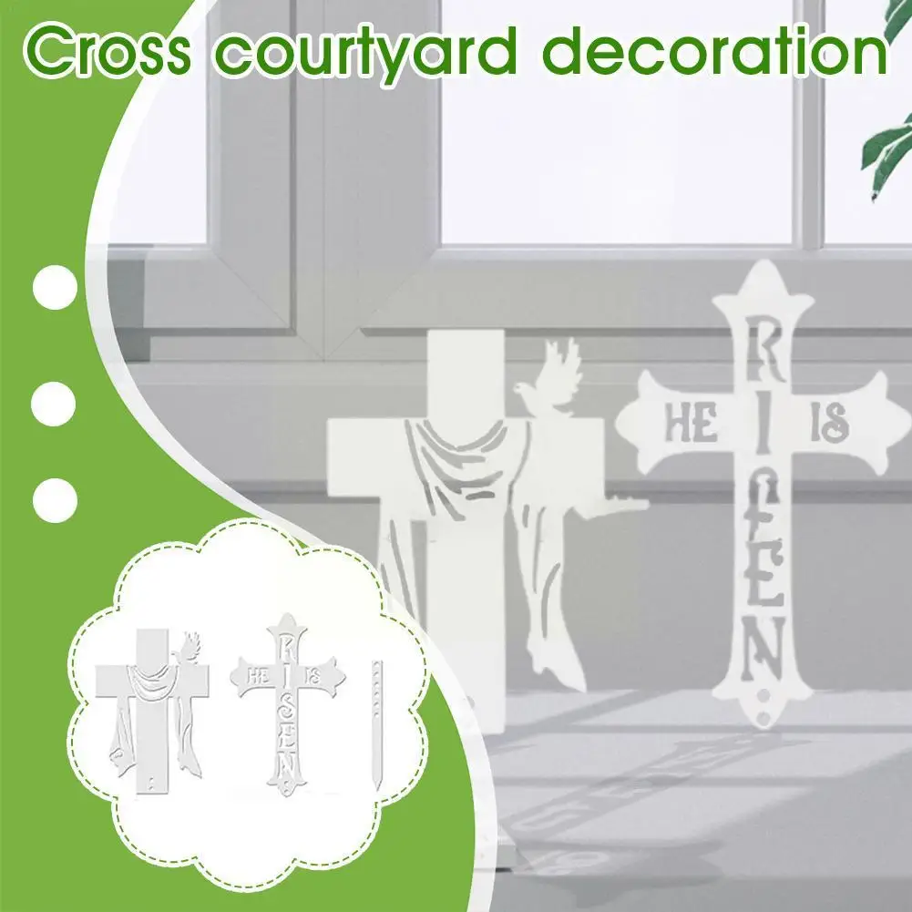 

Декоративная скульптура для крестового двора, готический ландшафт, украшения для двора, уличное украшение, фигурка в горшке для дома S3M0