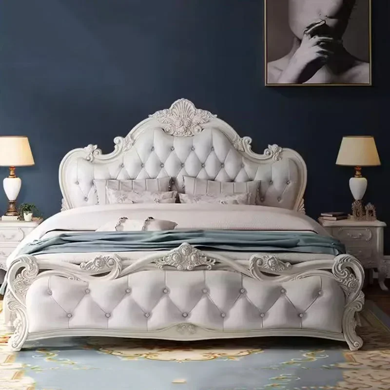 Роскошная двуспальная кровать размера queen-size высшего качества современный