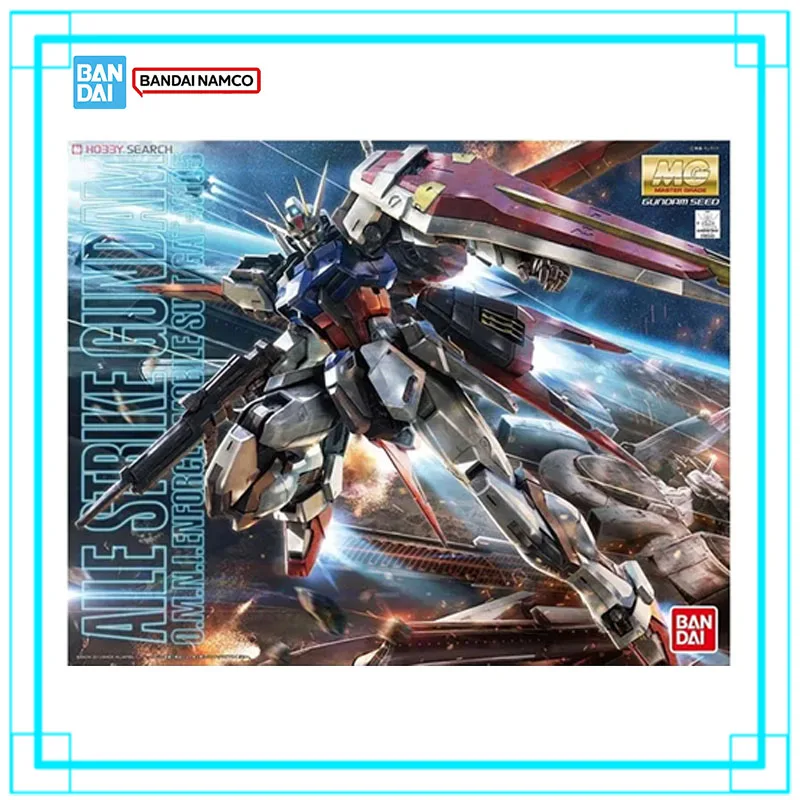 Фото В наличии: Bandai Gundam MG 1/100 Aile Strike Ver.RM, аниме-фигурка, сборная модель, коллекционная игрушка высокого класса, подарок для мальчика. №2