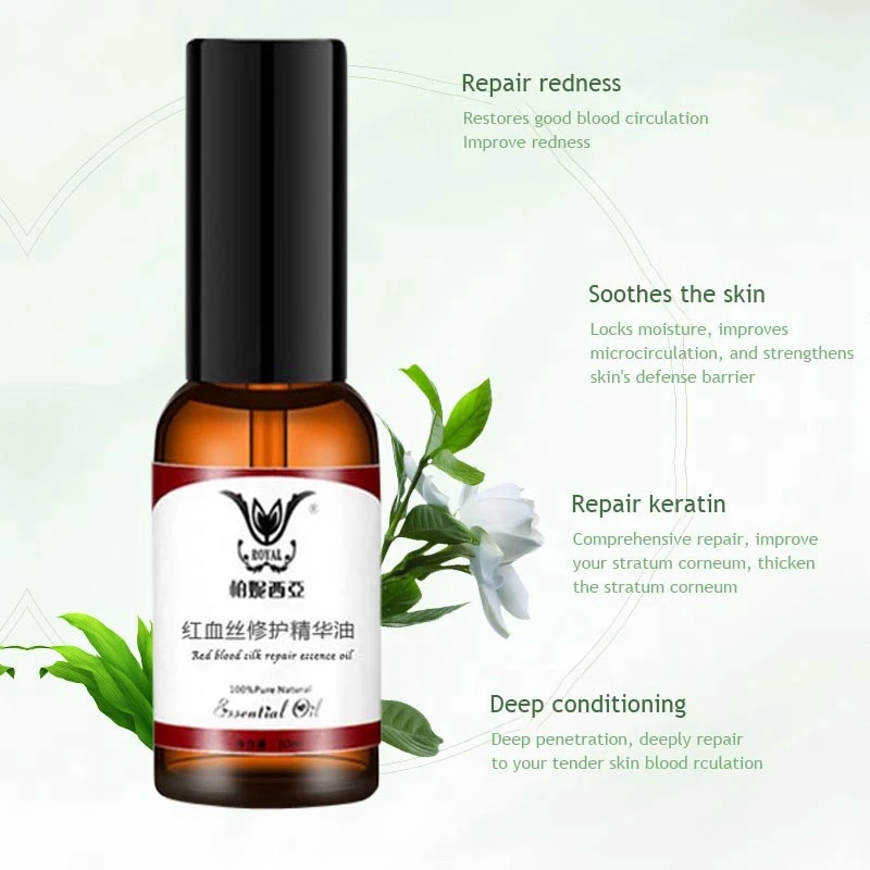 

30ml Red Blood Silk Repair Face Serum Essential Oil Anti-Spider Vein Redness Treatment Sensitive Skin Soothe Beauty Health Care