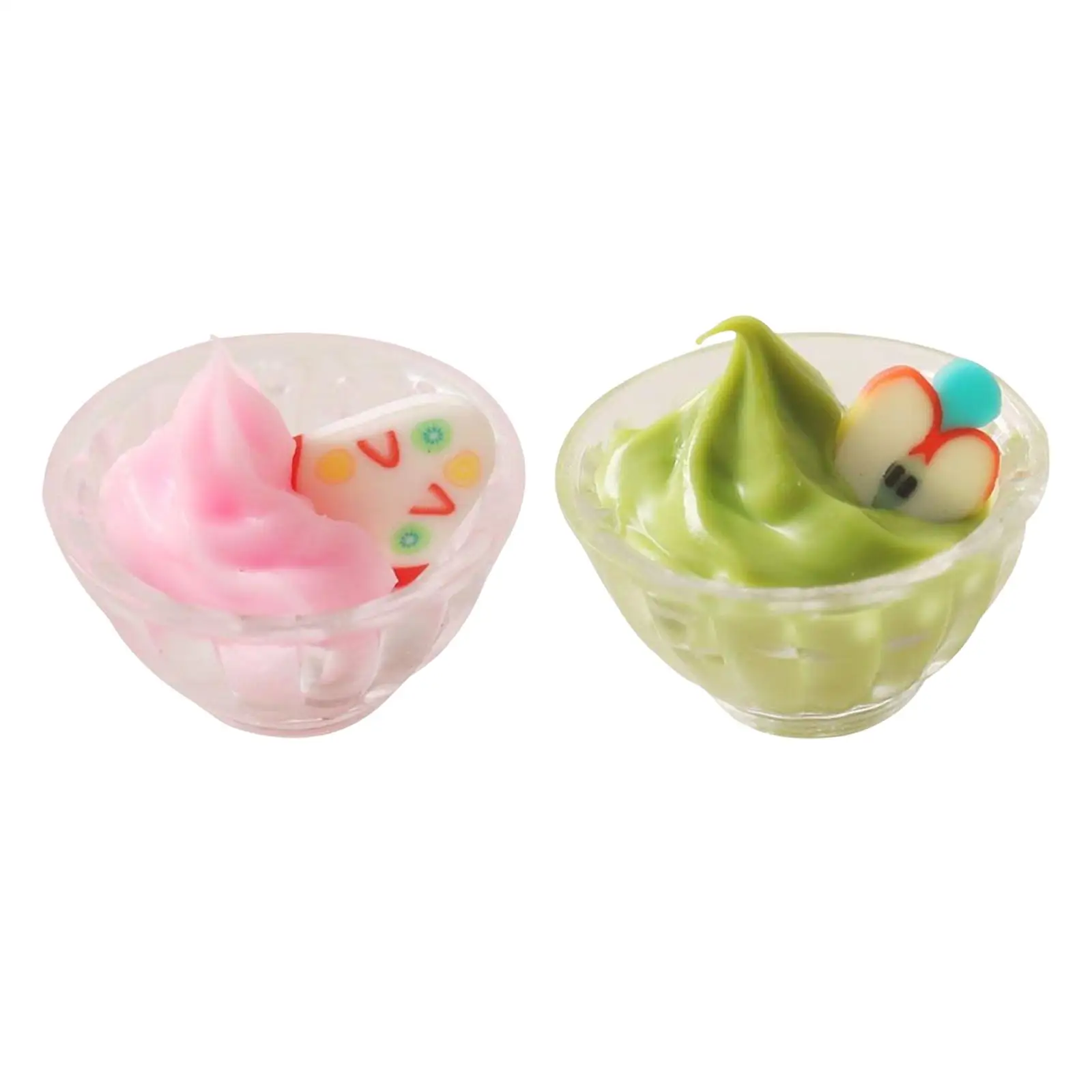 

1/12 Dollhouse Mini Simulation Milkshake Cup Doll Food Drinks Accessories Toys Dining Room Miniature Ice Cream Cup Decoration