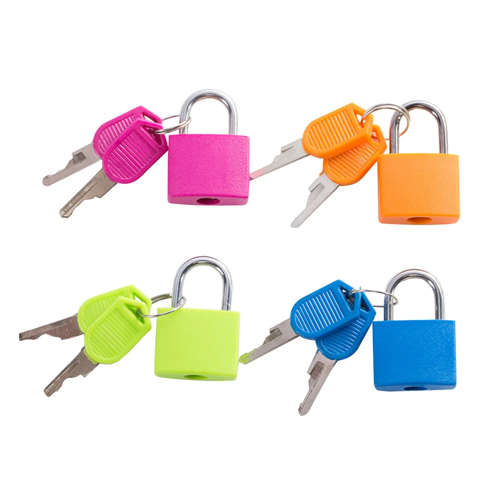 

4PCS Convenient Useful Padlocks Luggage Lock Suitcase Padlock Metal Mini Lock