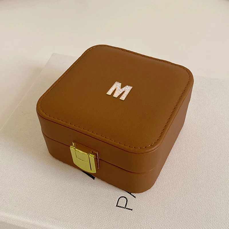 Women Jewelry Organizer Box Storage Case Girl Portable PU Leather Earring Ring Necklace Jewellery Case Organizer Boxes