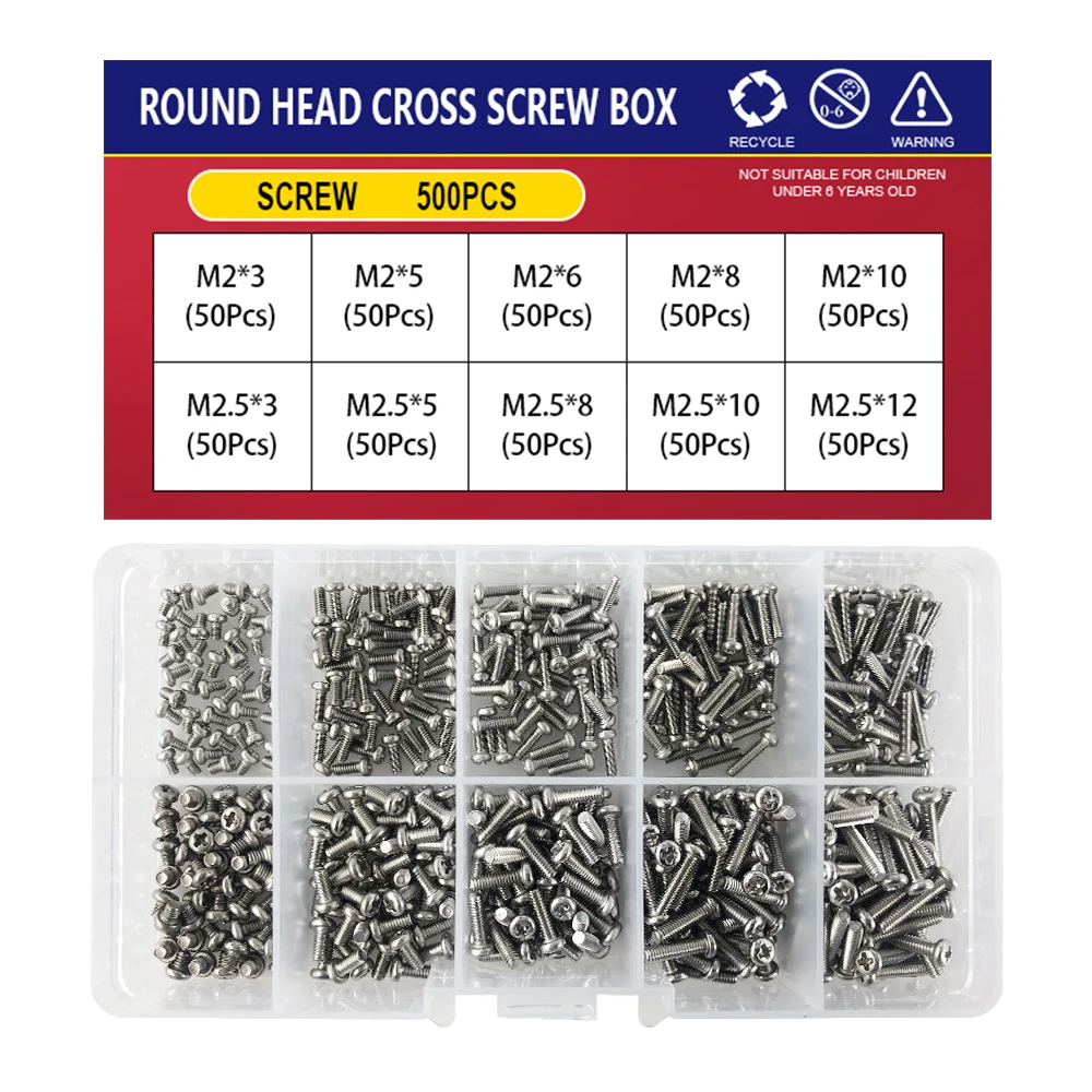 

Набор резьбовых винтов Phillips из нержавеющей стали