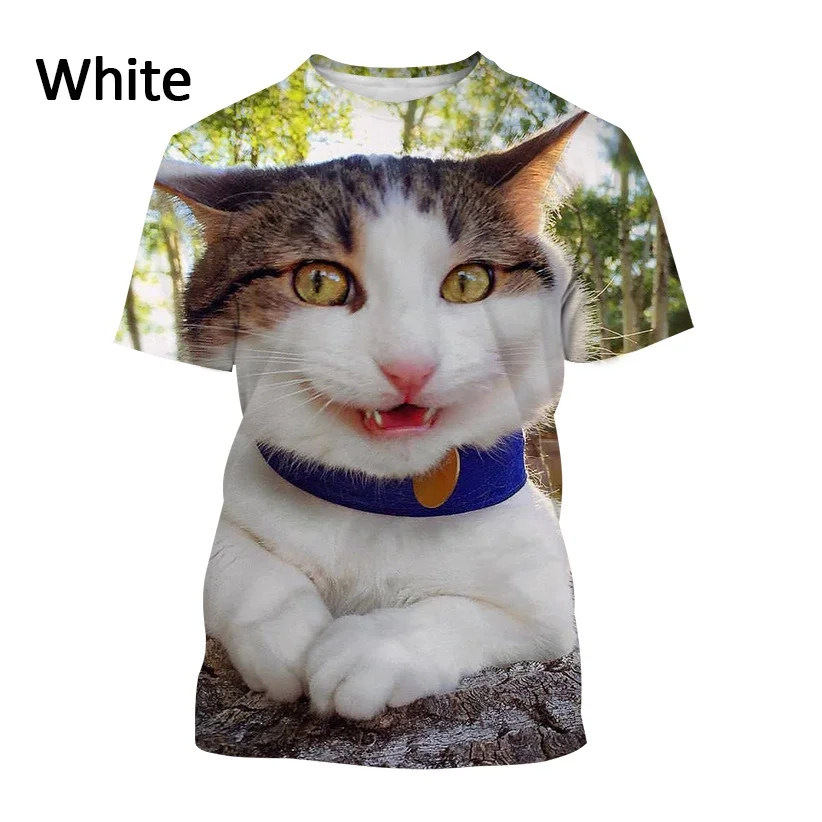 

Summer New Funny Cat 3D Printed T-Shirt Fashion Unisex Hip Hop Street Style Casual Round Neck Short Sleeve T Shirt Top