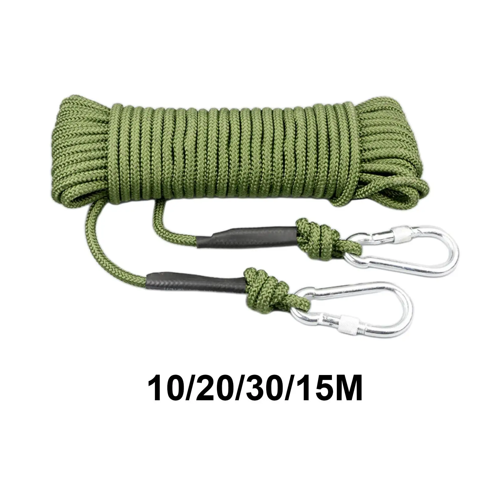 

8 mm Climbing Rope Fire Escape Green Safety Rappelling Rope Core Gear Parachute Rope Wear Resistant for Hiking Ice Climbing