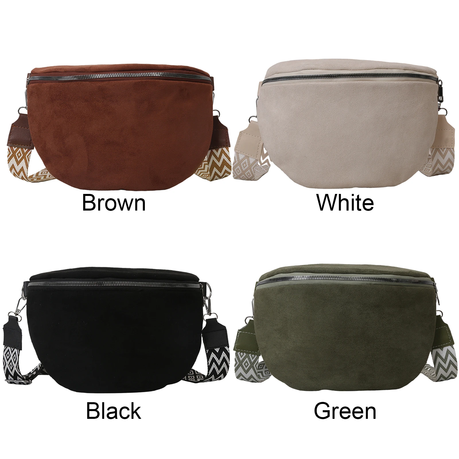 Женская Повседневная Однотонная Сумка-слинг Универсальная Сумка Через Плечо С