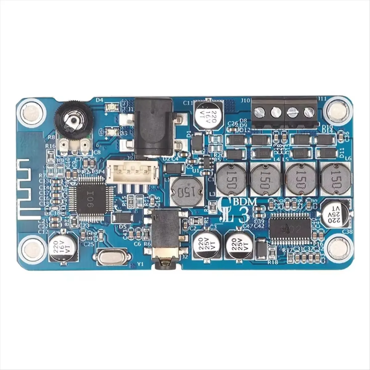 Фото (A75T) Новый модуль усилителя мощности DSP BDM3 на замену TPA3118 с Bluetooth 5.0, стерео 2.0, 2X25W, DC12-19V, вход 3.5 мм №1