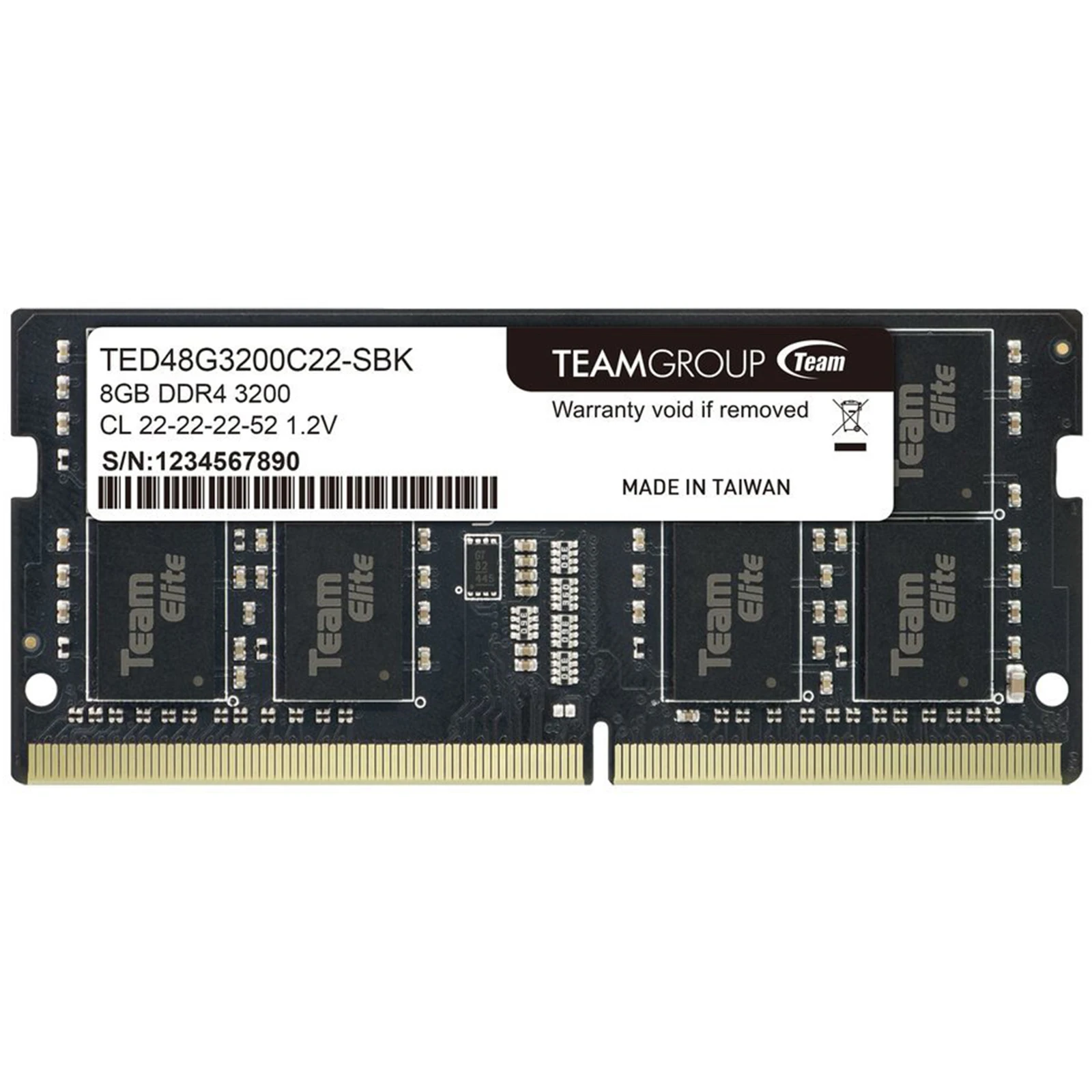 Оперативная память SODIMM 8 Гб DDR4 Team Group 3200 МГц PC4 25600 CL22|Запчасти для пылесоса| |