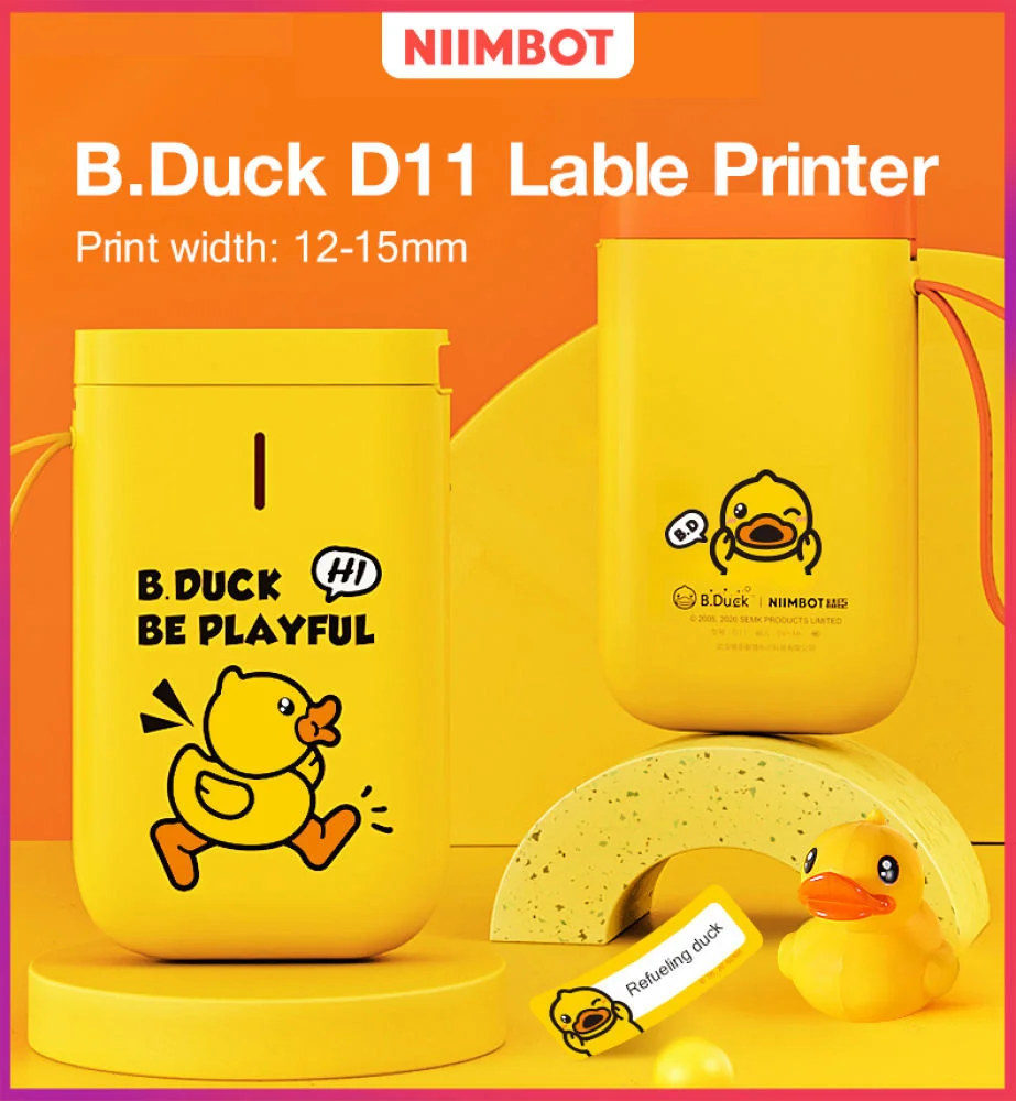 

[B.DUCK】Niimbot D11 портативный принтер для этикеток, наклейка с именем, термоэтикетка, Bluetooth, принтер без чернил