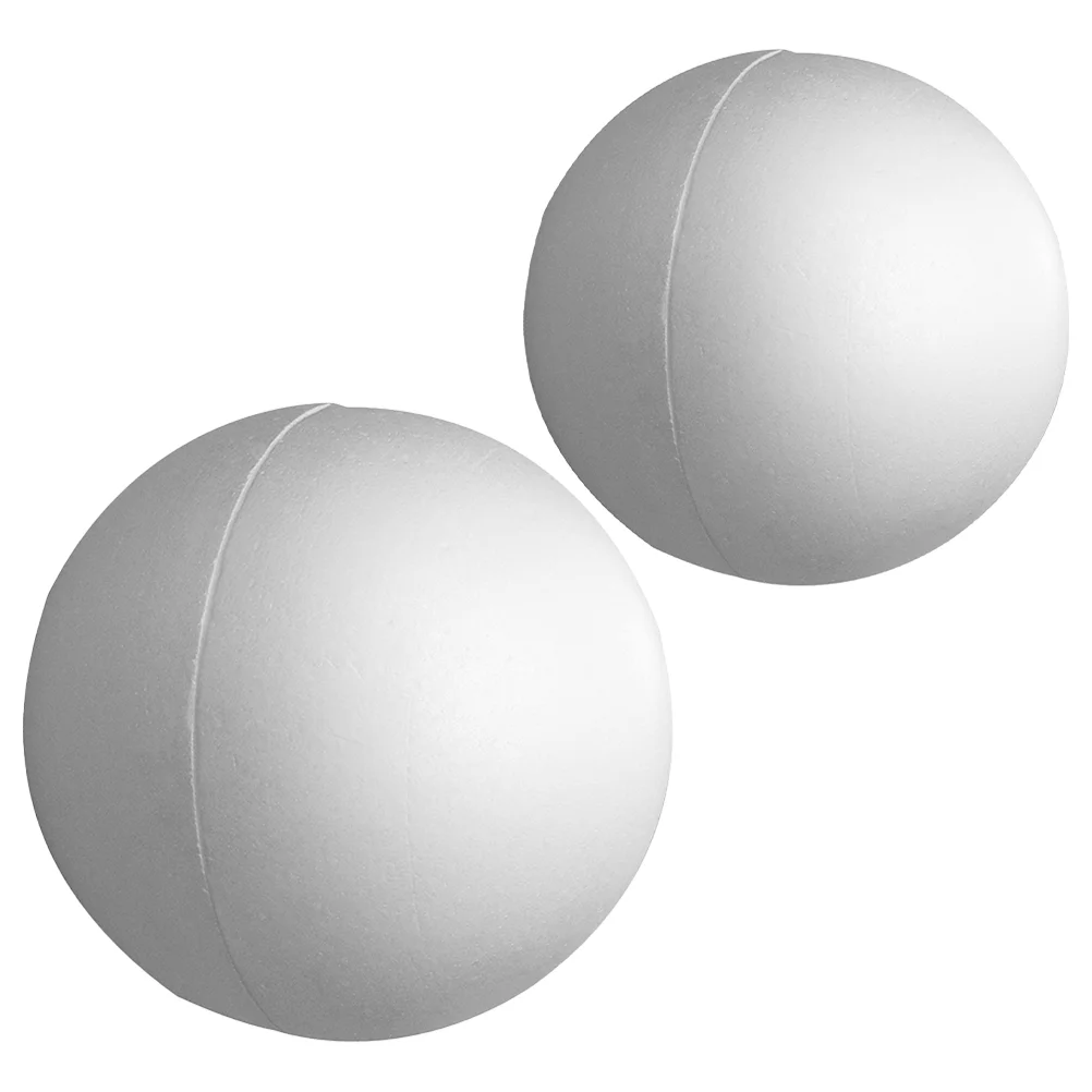 

2pcs Round Foams Balls Unpainted Round Balls Birthday Holiday DIY Ornaments