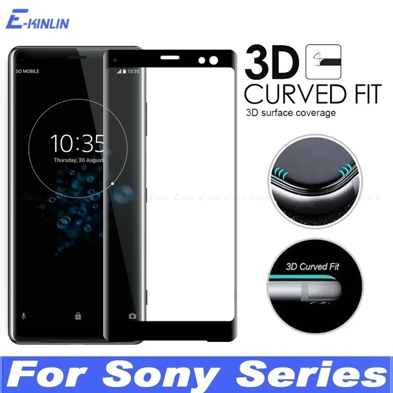 

3D изогнутый край Полное покрытие закаленное стекло для Sony Xperia XZ3 XZ2 Premium XZ1 Compact XA1 XA2 Plus Ультра Защитная пленка для экрана