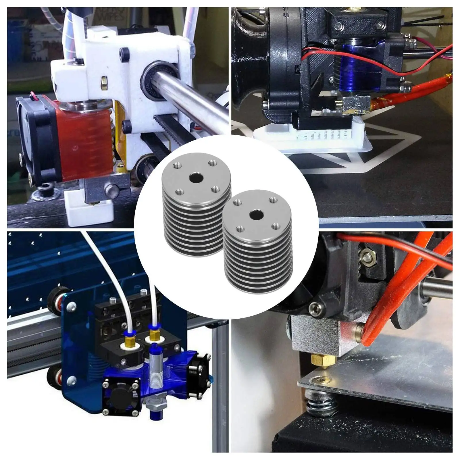 Комплект из 2 радиаторов для 3D-принтера Voron 0.1 0.2, алюминиевый кулер V6 CNC, серебристый (art.: 3920dbcc2d35d) - 3920dbcc2d35d
