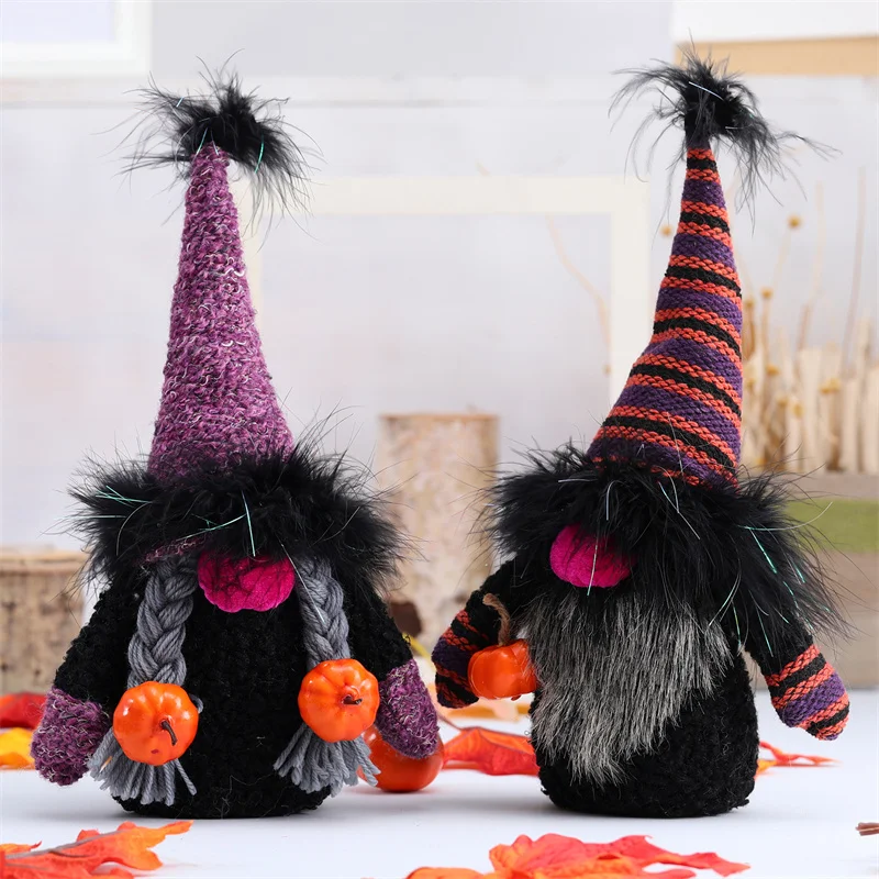 

Black Faceless Doll Halloween Decoration Dwarf Hat Doll Home Decor Festival Party Table Event Festive Supplies Garden