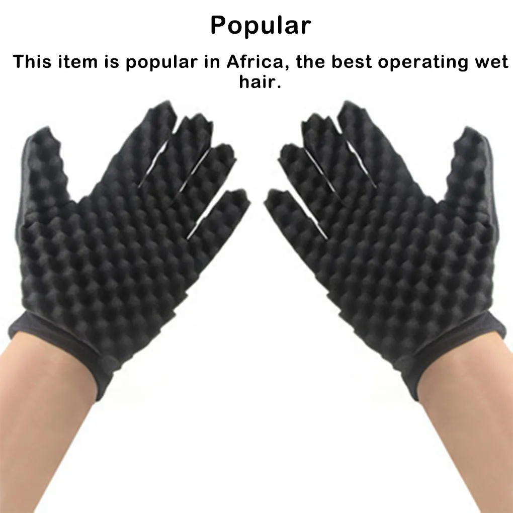 

Двусторонняя крутящаяся губка для волос перчатка для грязных кос Очищающий Инструмент для укладки Парикмахерская щетка для волос дредов в...
