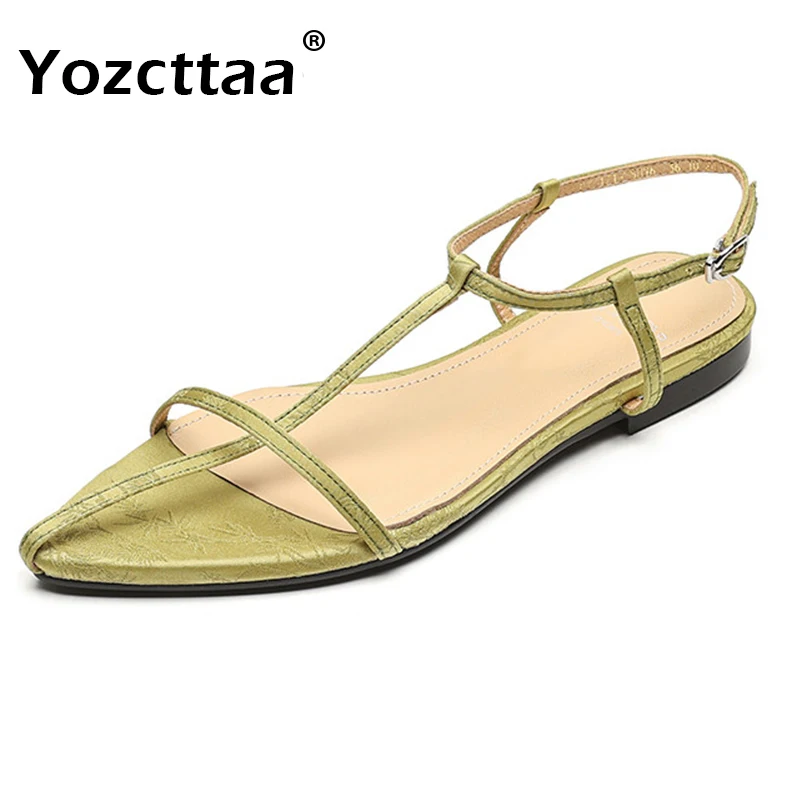 Женские повседневные пляжные шлепанцы Yozcttaa черные на плоской платформе Размеры