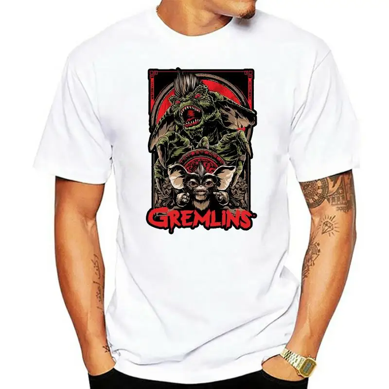 

GREMLINS Movie Poester ver. 1 Zach Galligan T-Shirt (Black) S-3XL T Shirt O-Neck Fashion Casual High Quality Print T Shirt